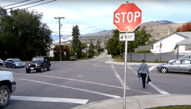 The rules are different for 2-way STOP-signed intersections versus 4-way STOP-signed intersections.