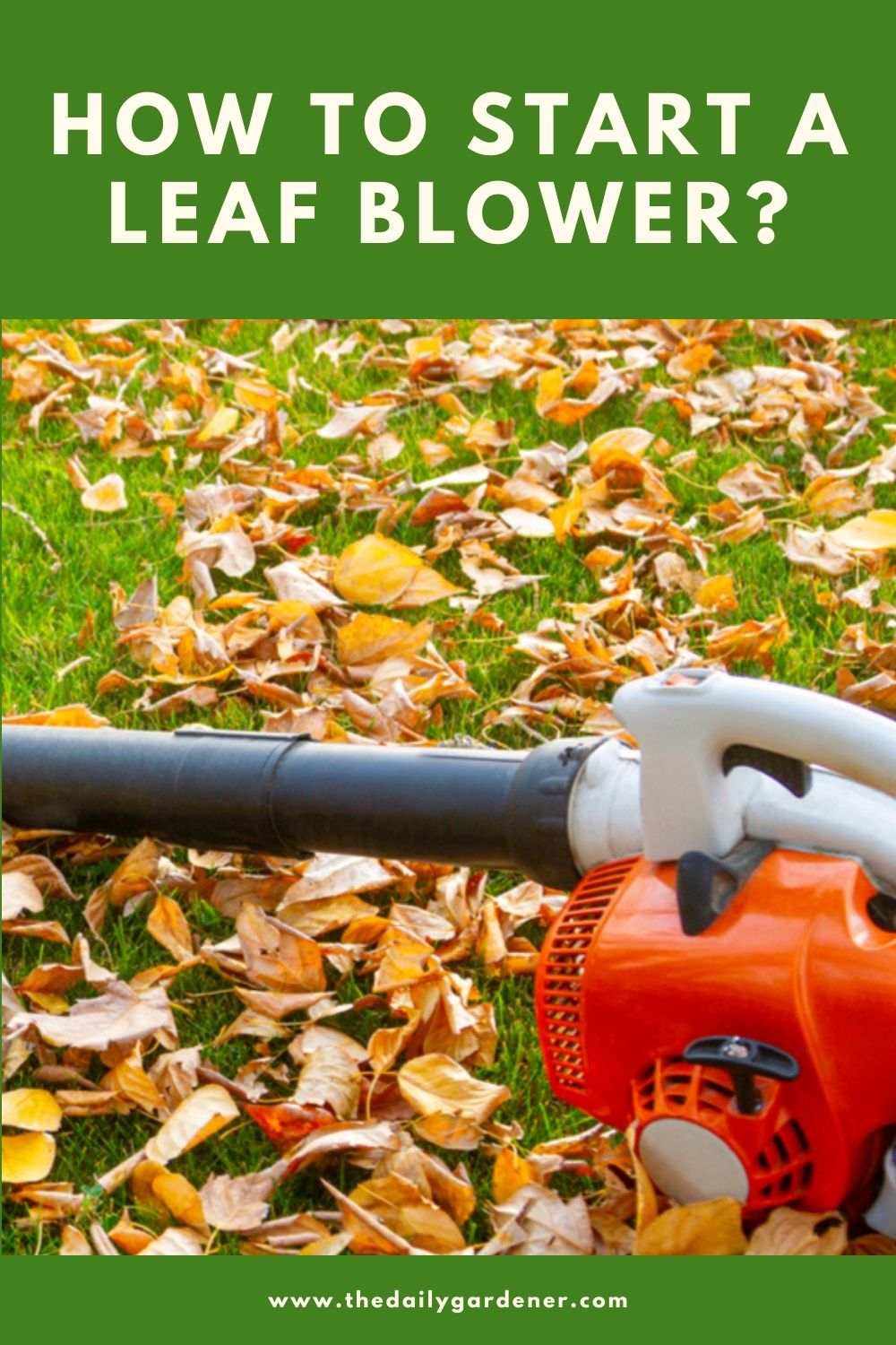 How to start the leaf blower 1