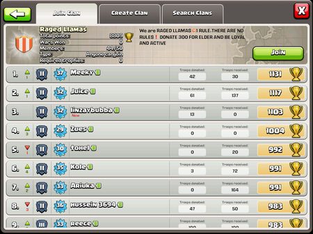 Join a clan