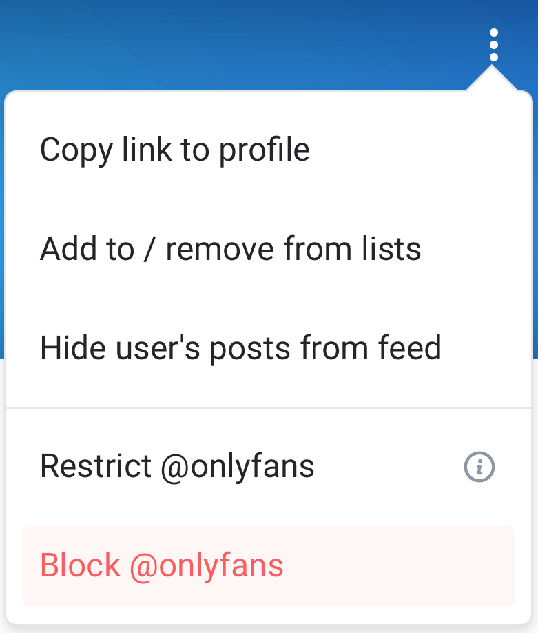 Blocks and restrictions on OnlyFans