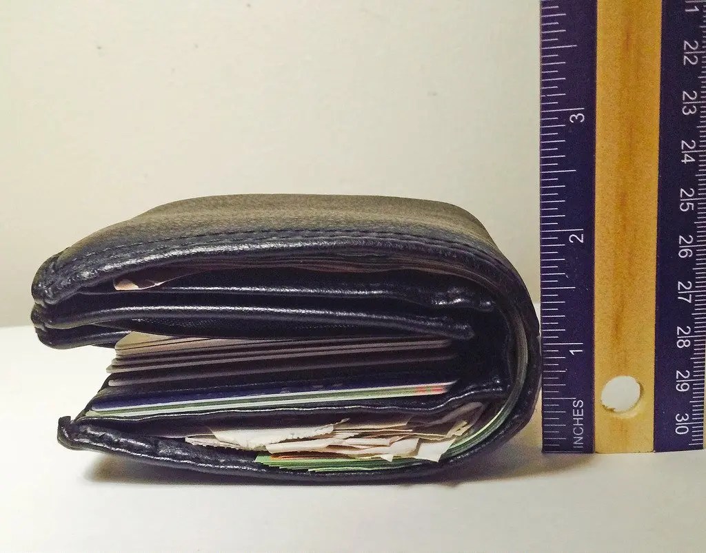 hair dryer to shrink leather wallet