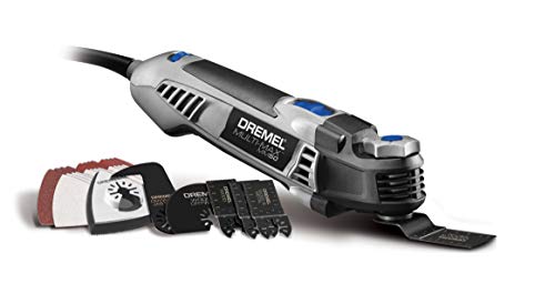 Dremel MM50-01 Ultimate Versatile Oscillator DIY Kit with Tool Kit-LESS accessory changes- 5 Amp- Multi-tool with 30 accessories- Compact head & Angled body- Drywall, Nails, Grout Removal & Sanding