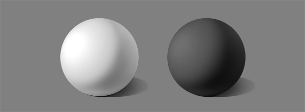 how to shade black white gray ball