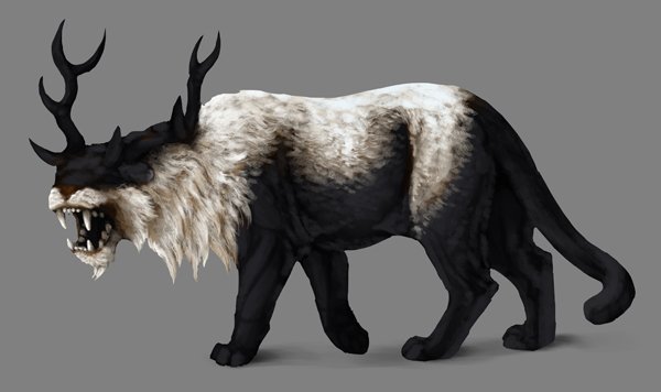 how to paint black white photoshop creature finished