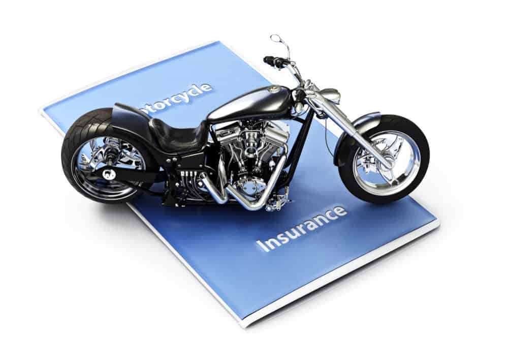 Motorcycle insurance coverage concept