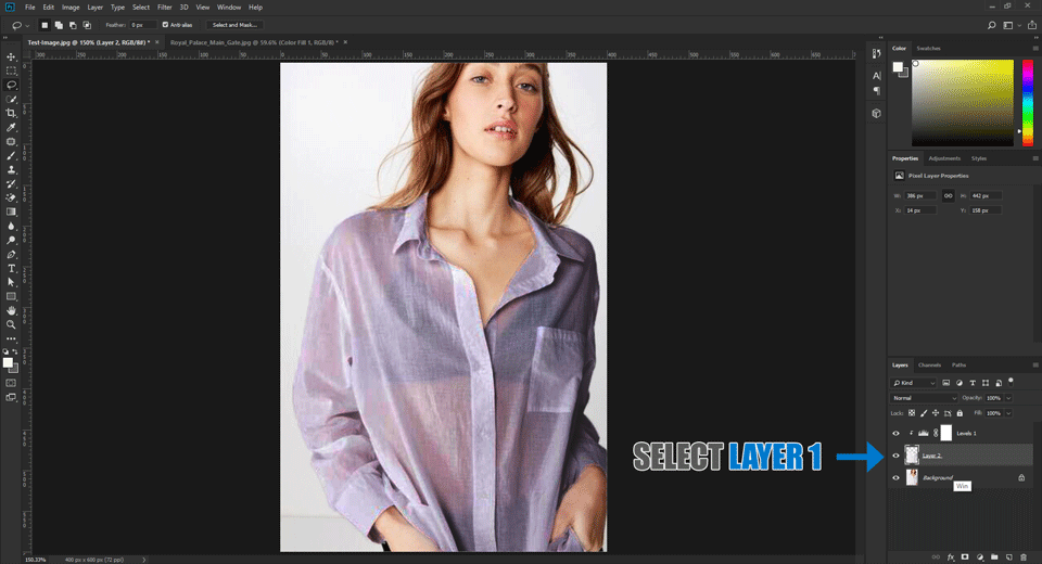 Finishing the image- (See through fabric)