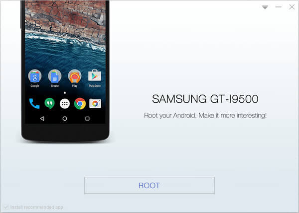 Root Samsung galaxy s4 gt-i9500 using KingoRoot, the best one-click Android rooting tool.