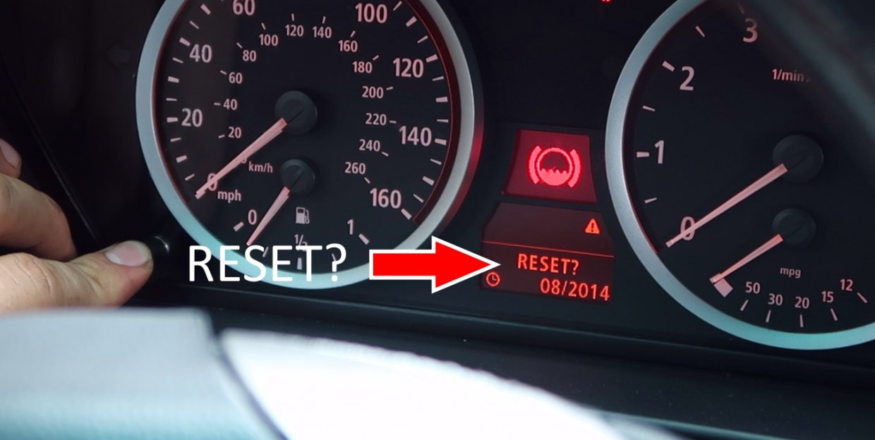 bmw reset brake service warning light reminder