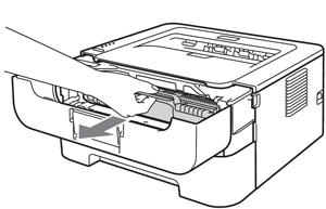 Remove the Brother TN-420 drum and toner cartridge assembly.