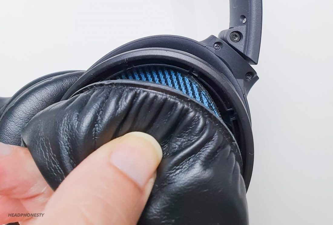 Peel the earpads from the clips.