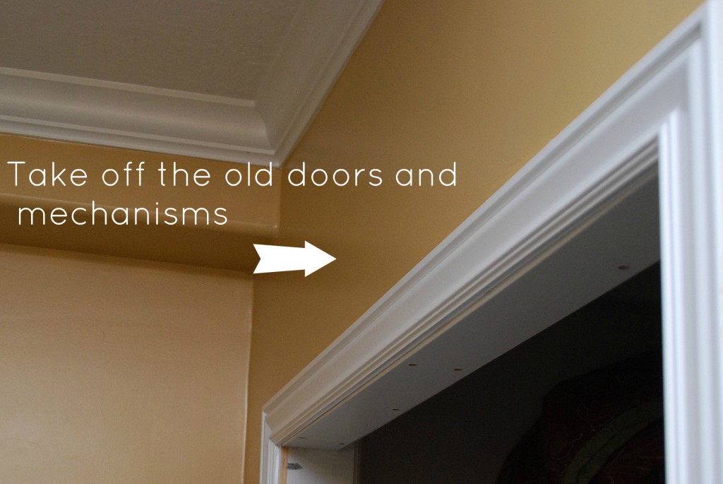Take off the old closet doors