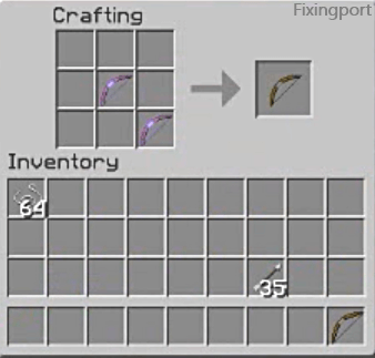 Enchanted bow in craft tool