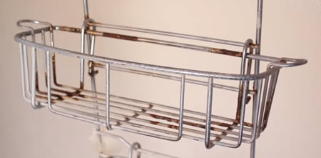 How to clean a rusty shower caddy?