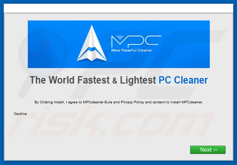 MPC Cleaner adware uninstall via Control Panel