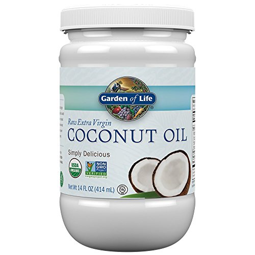 Garden of Life Organic Extra Virgin Coconut Oil - Cold pressed unrefined coconut oil for hair, skin and cooking, 14 Ounces
