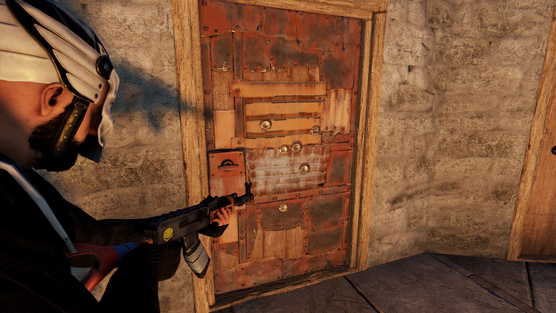 Remove door in RUST with C4 . explosive