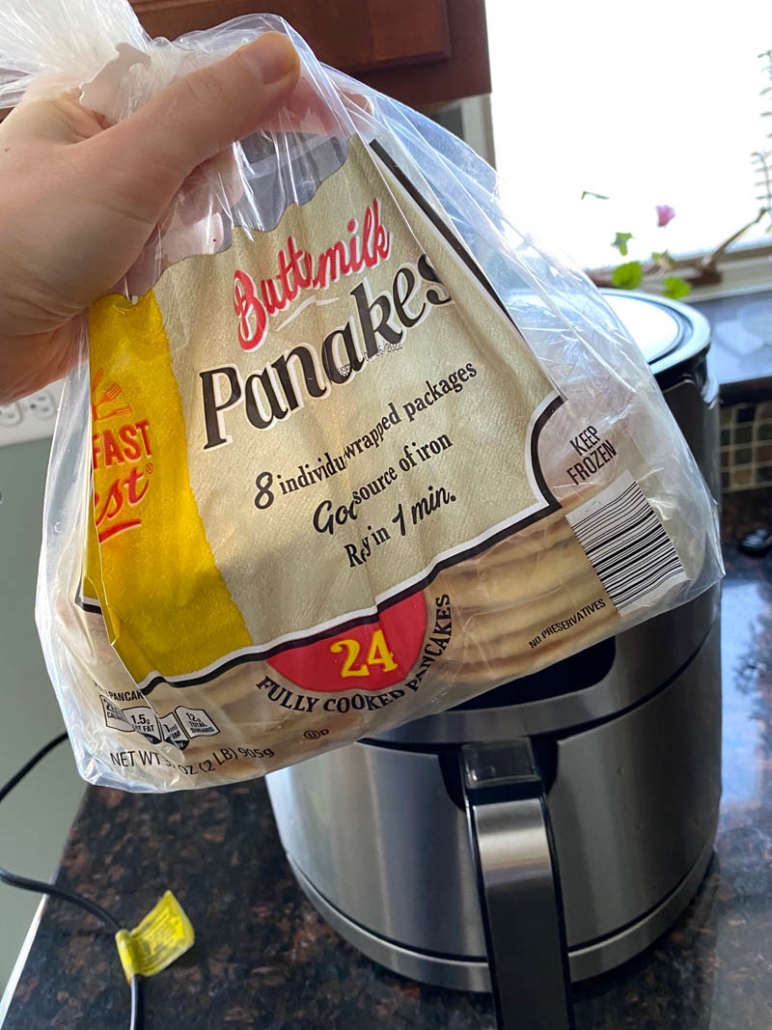 bag of frozen pancakes