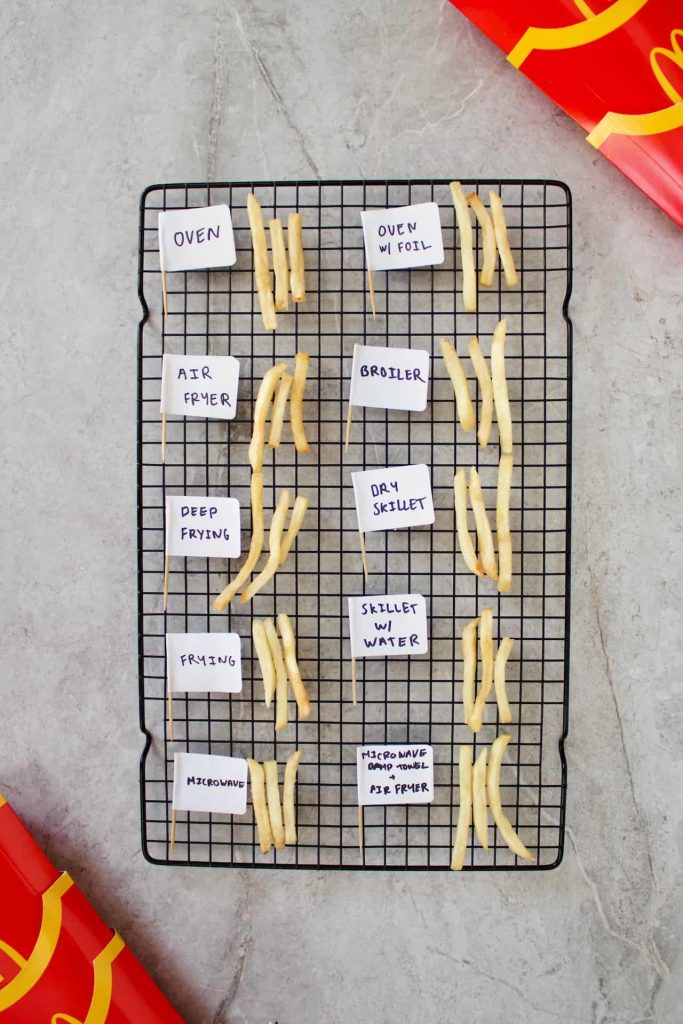 mcdonalds fries reheating experiment 10 methods side by side
