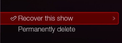 Confirm recovery of programs deleted from DirecTV on Tivo . software