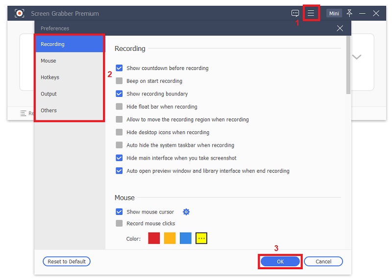 sgpremium setting settings