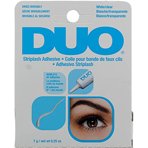 DUO Striplash Adhesive White / Clear, for strip false eyelashes, 0.25 oz, 1 pack