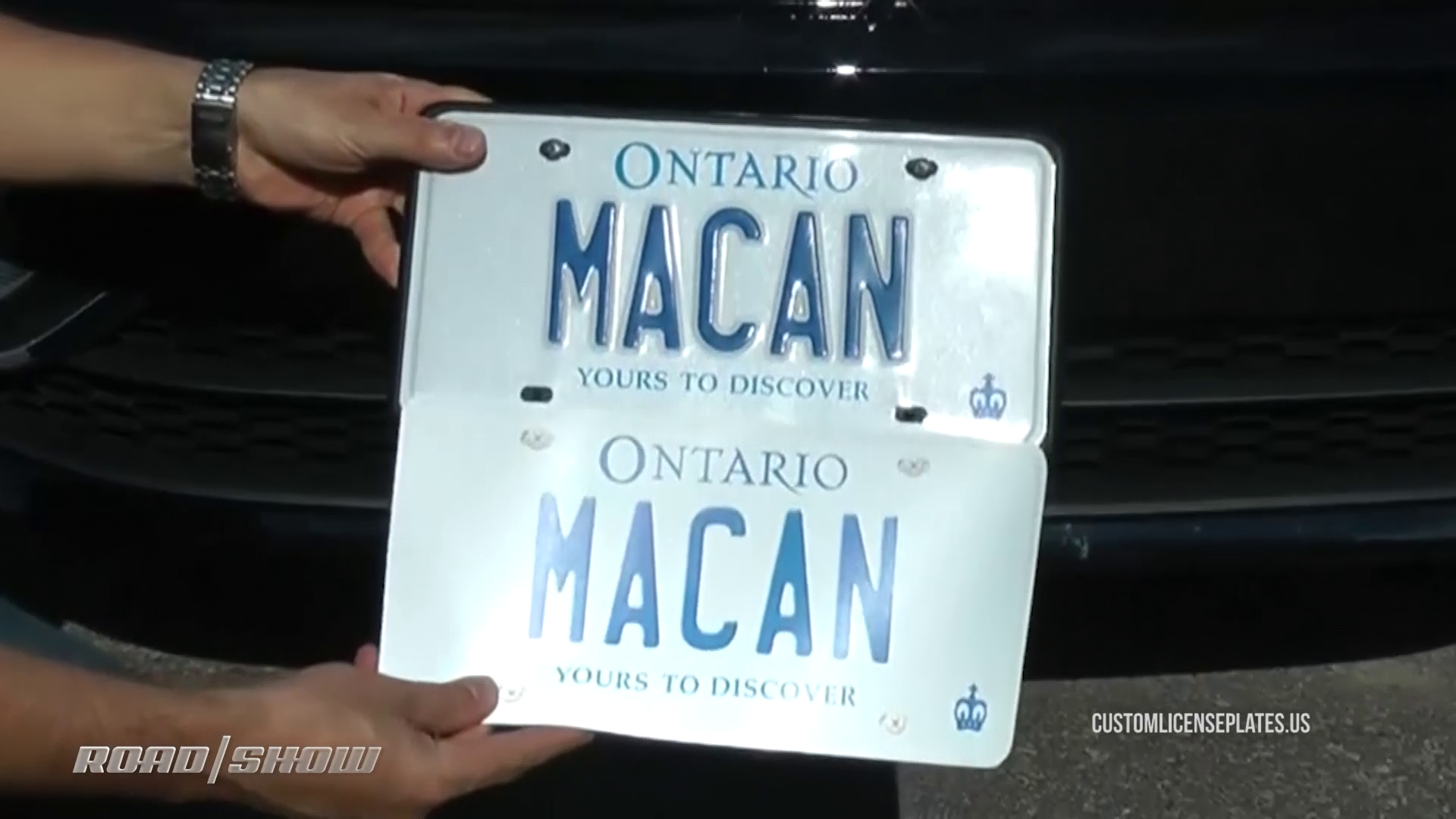 sticky license plate