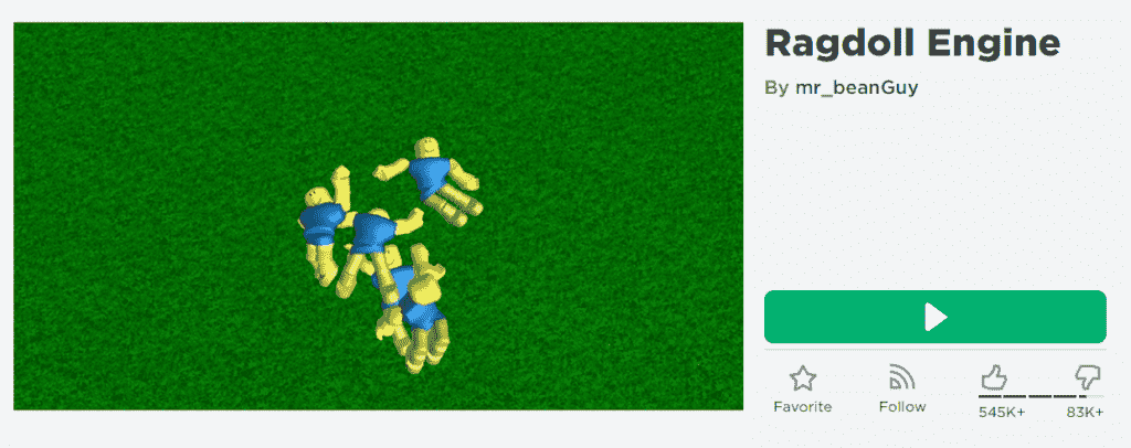 Roblox Ragdoll Engine Game