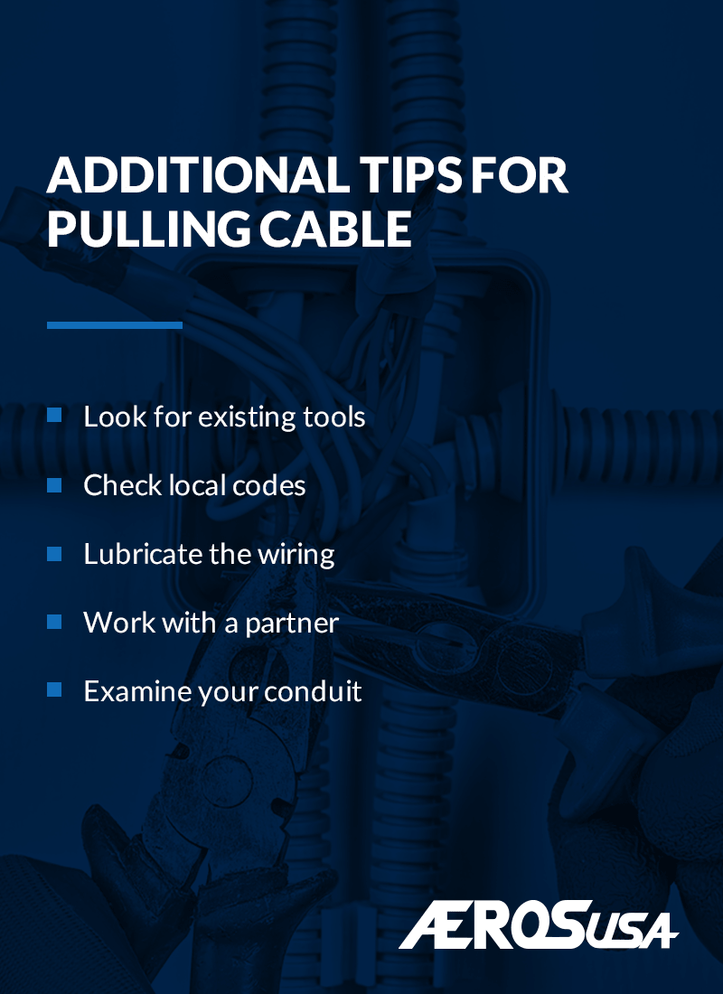 tips for pulling cable through conduit