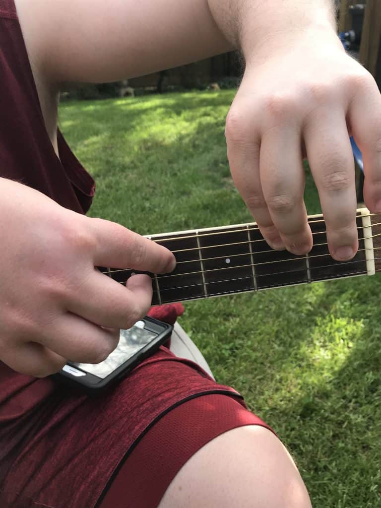 Image 4 Over Hand Technique Tapping On Guitar Neck