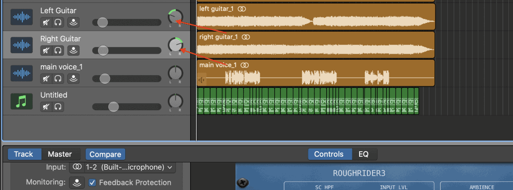 Rotate 30 Left and Right - How to Rotate Guitars in Mix