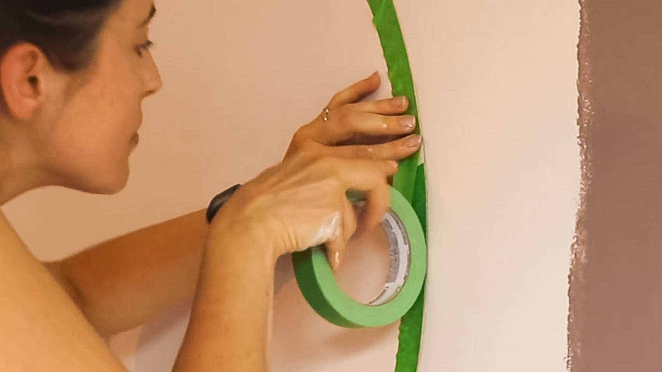 stick the mask on a circle with green frog tape