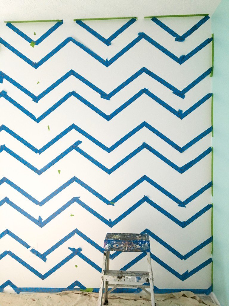 How_to_paint_chevron_stripes_painters_tape