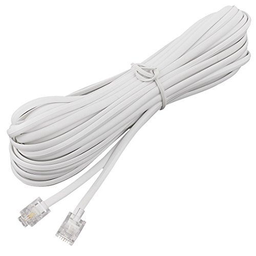Ted Lele Male to Male 6P2C RJ11 Telephone Fax Machines Modems Straight Cable Wire Line 10M / 32.8ft Long (10M)