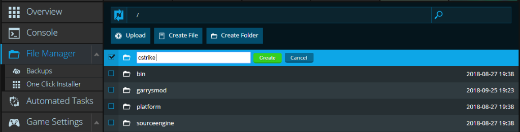Create a cstrike folder on Garry