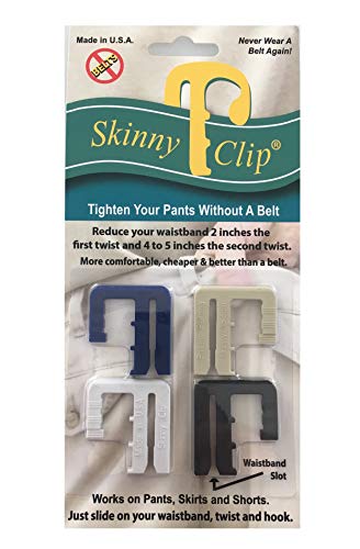 Skinny Clip Waistband Tightener for Men & Women - Hold up Pants, Skirts & Shorts Tighter without a Belt