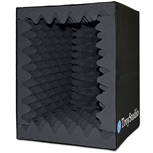 TroyStudio Vocal Booth portable recording box - | Reflection Filter & Microphone Isolation...