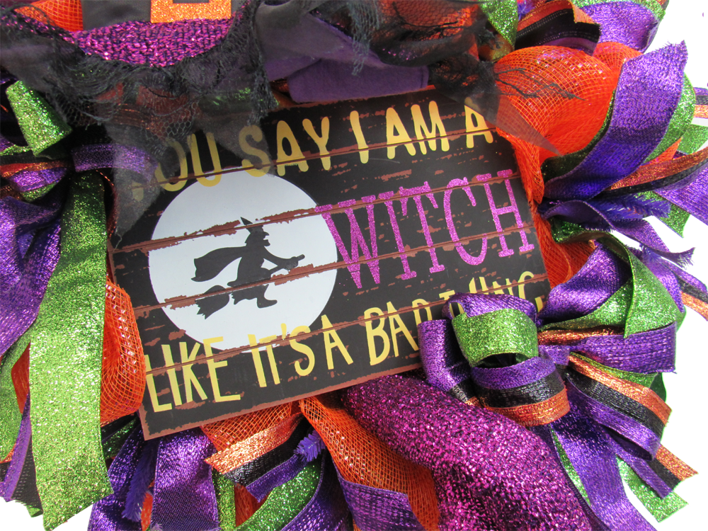 2017 witch hat sign foot garland