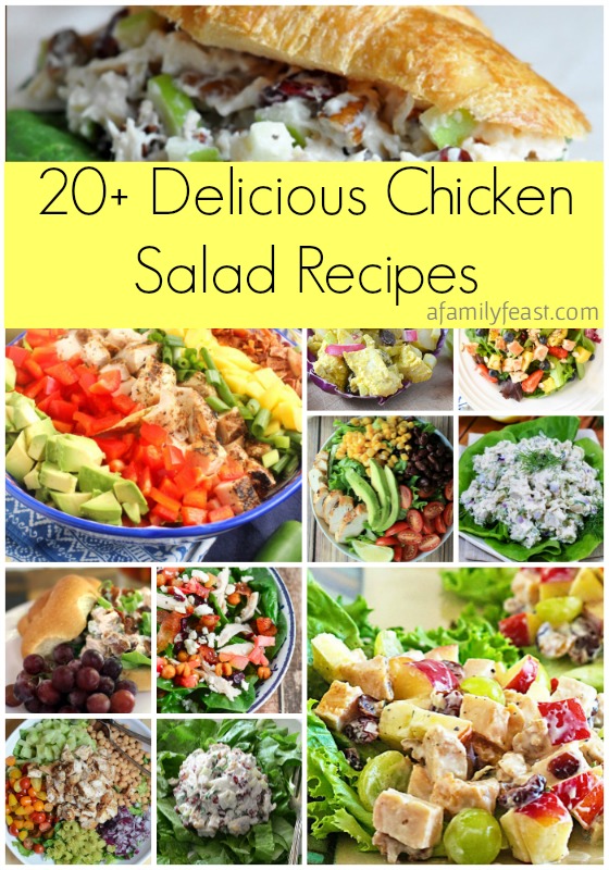 More than 20 delicious chicken salad recipes are included in this collection! With ice cream, pasta and salad recipes to choose from, there are