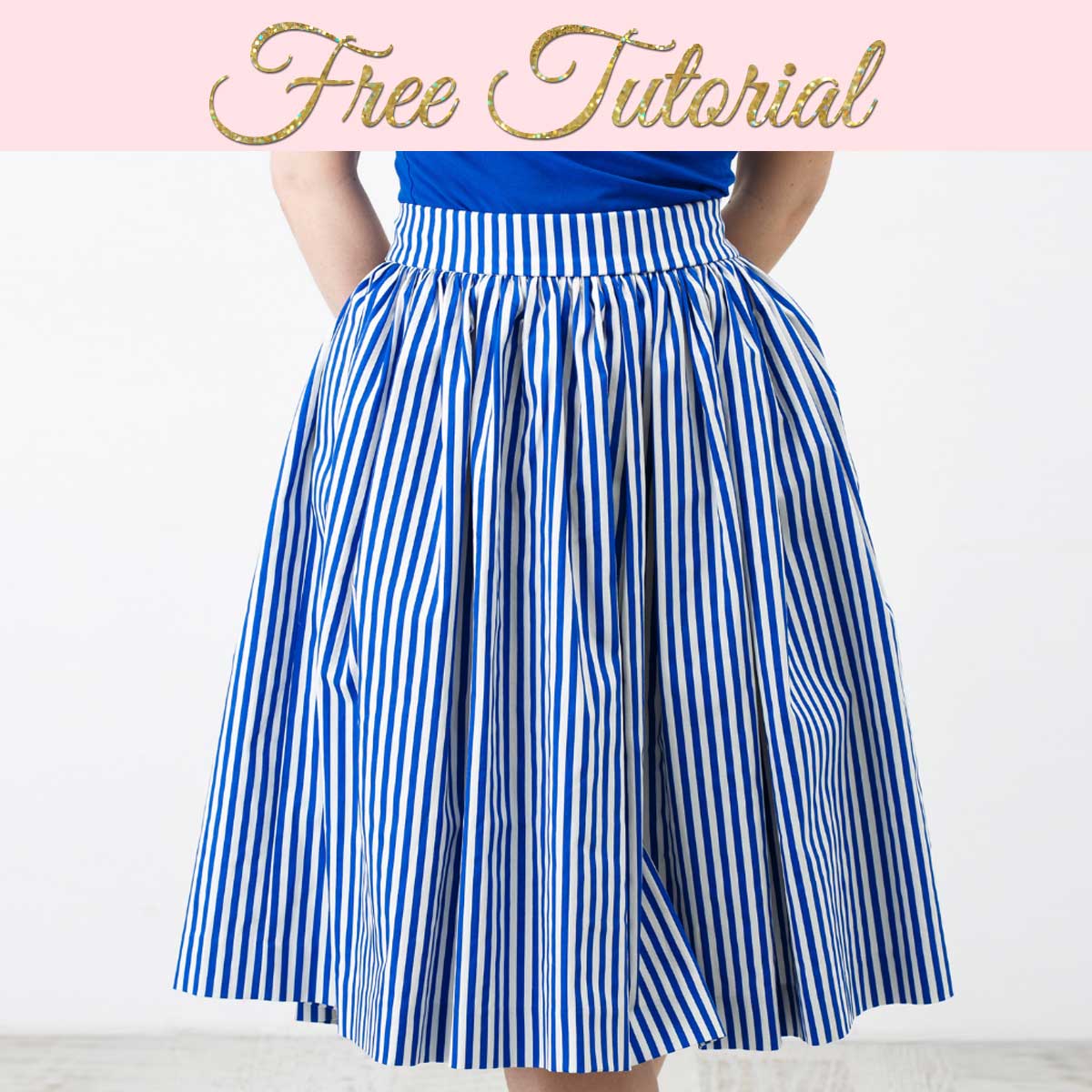 Collected skirt pattern