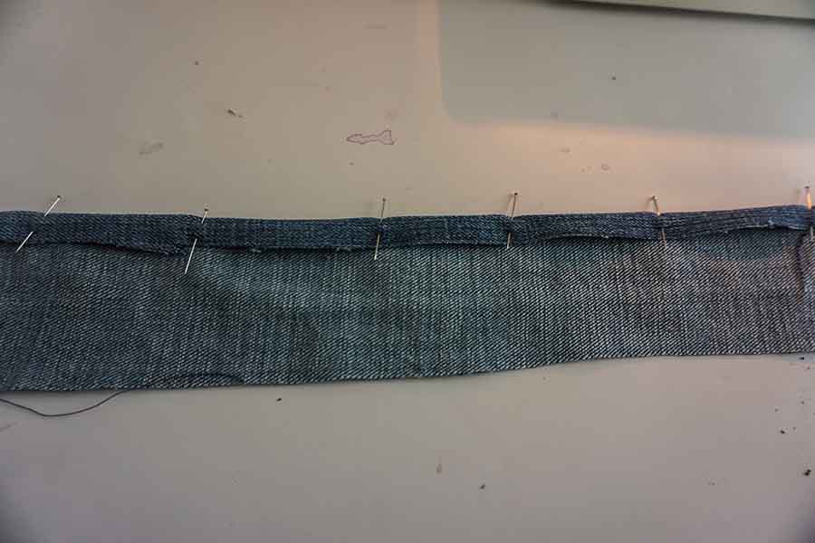 sewing blue jeans tote bag strap