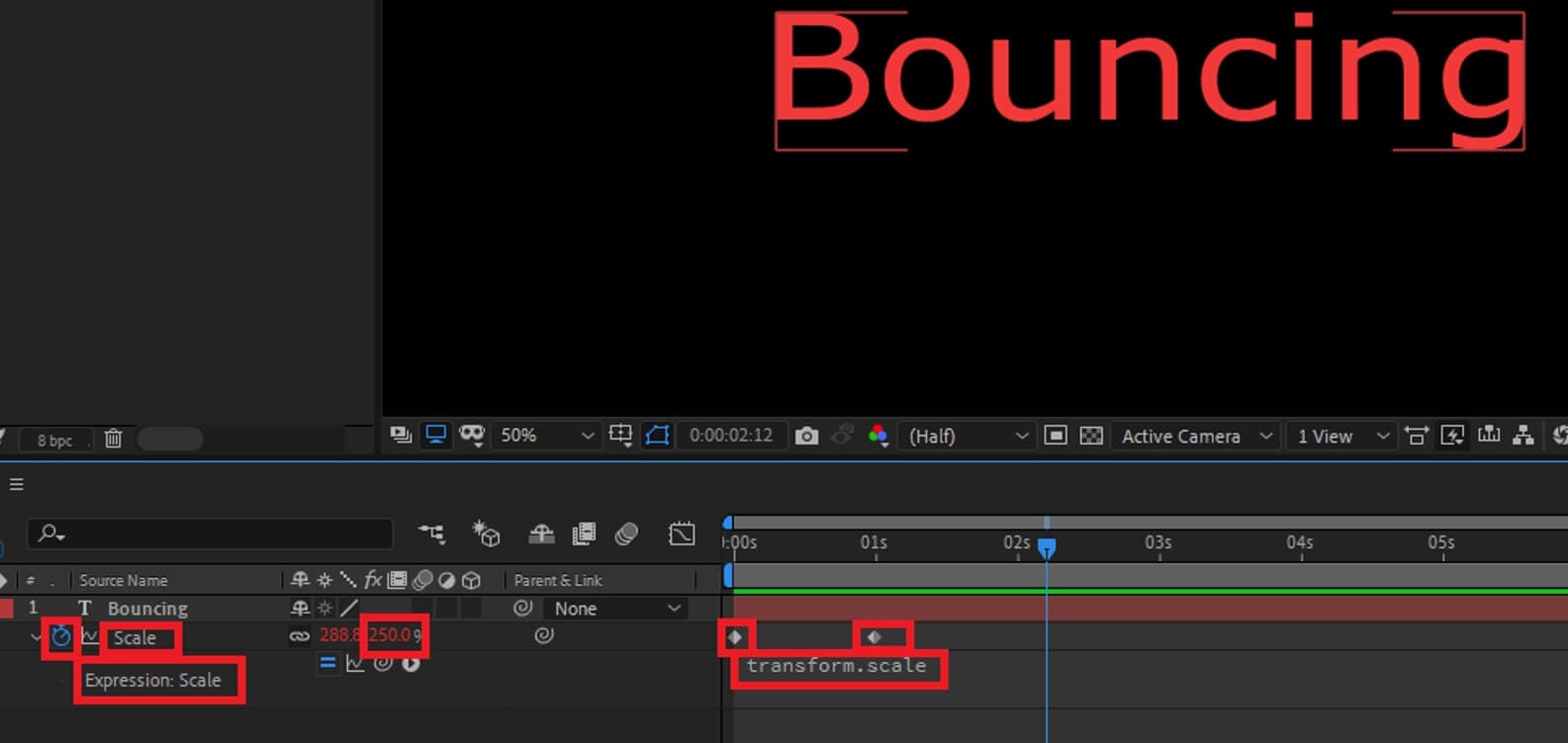 Create text in After Effects with expressions