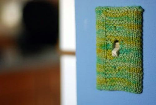 DIY Knit Switch Plate Cover