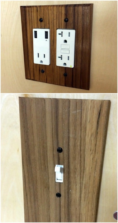 DIY Wood Light Switch Plates