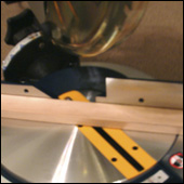 Miter saw and wood