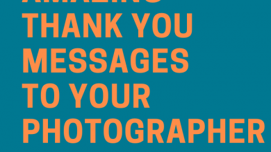 Thank You Messages to Your Photographer