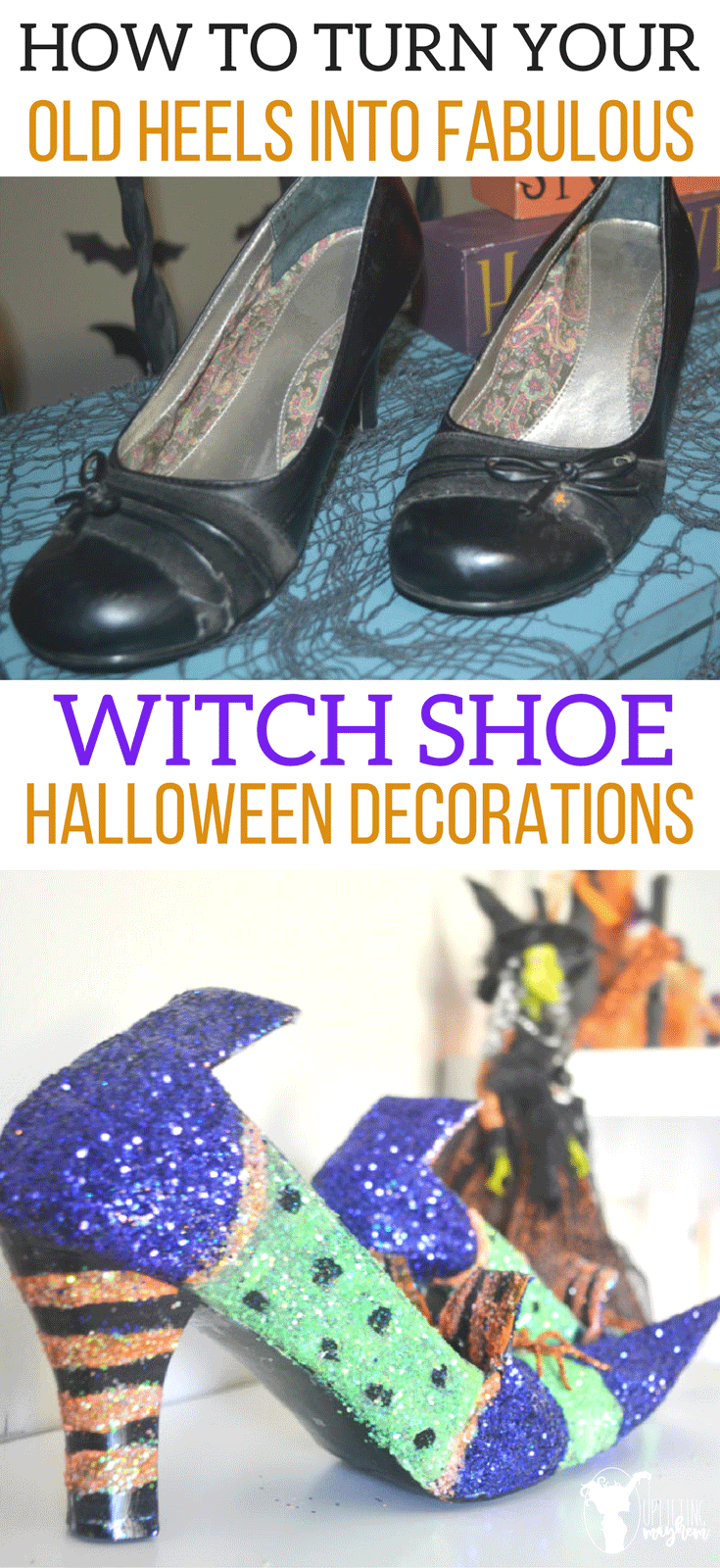 How to Turn Your Heels into Awesome Witch Shoes Halloween Decorations