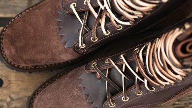 false tongue leather boots