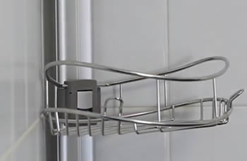 how to clean metal shower caddy