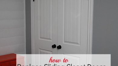 how to replace slideing closet doors with standard doors