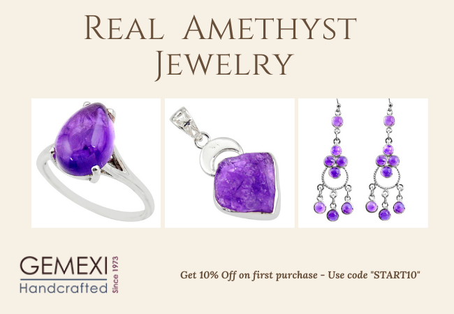 Real amethyst jewelry